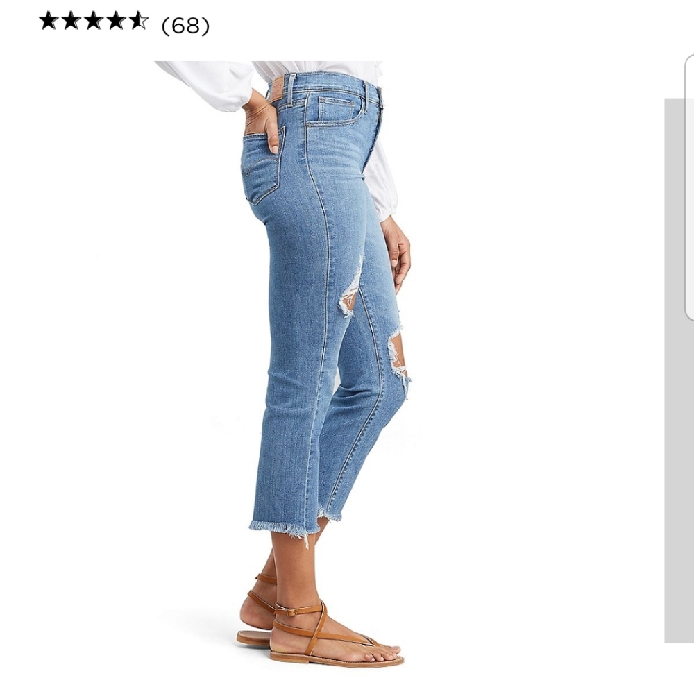 COPY - Levi's 724 high rise straight leg crop jea…